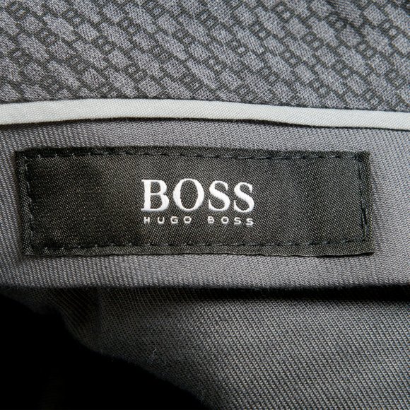 Hugo Boss Men's "Bardo" Gray Wool Casual Pants - Picture 6 of 6